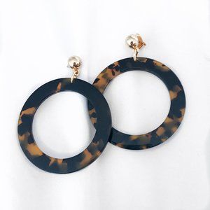 J. Crew Tortoise Shell Acrylic Hoop Earrings
